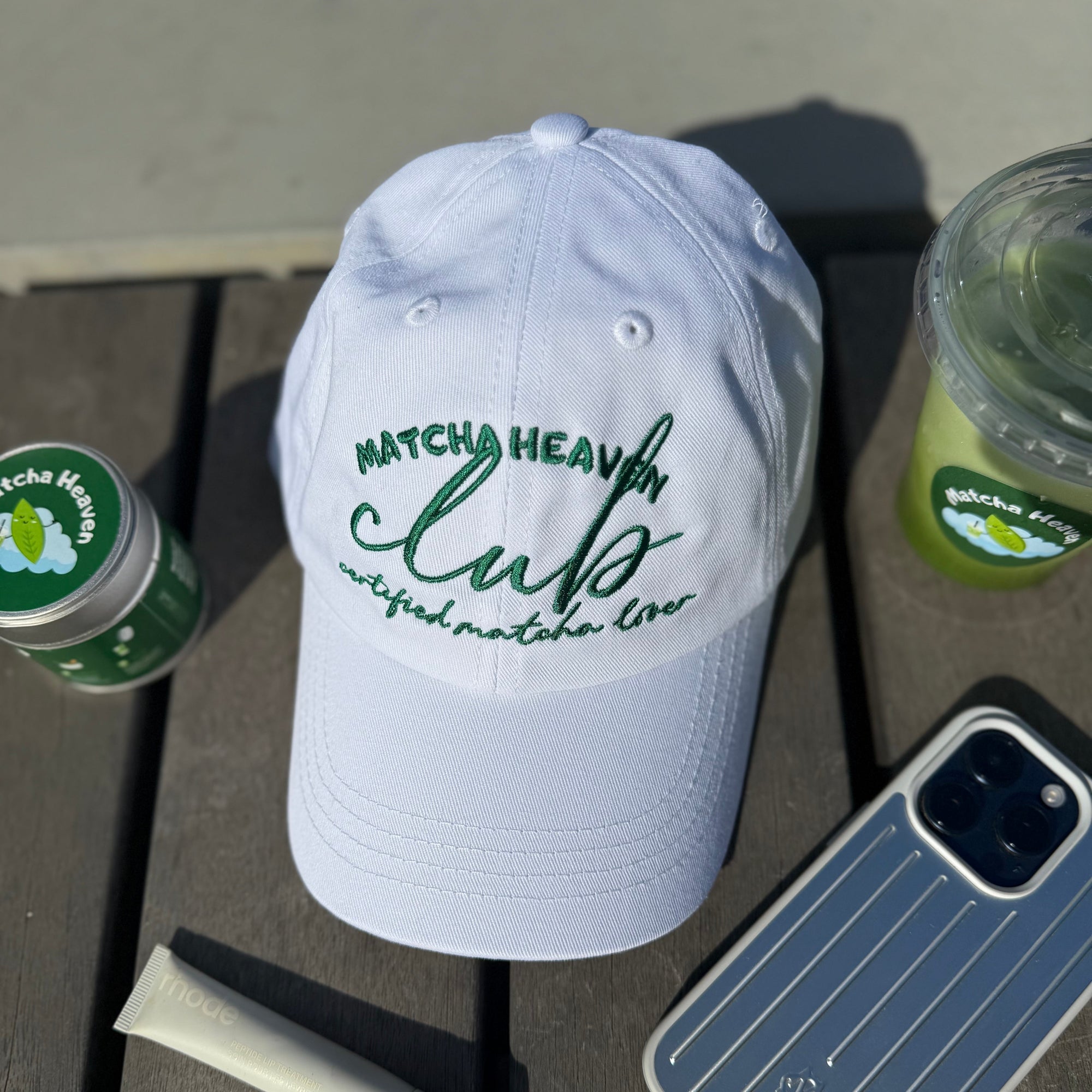 matcha heaven cbílá kšiltovka